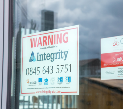 vacant property inspection warning signage